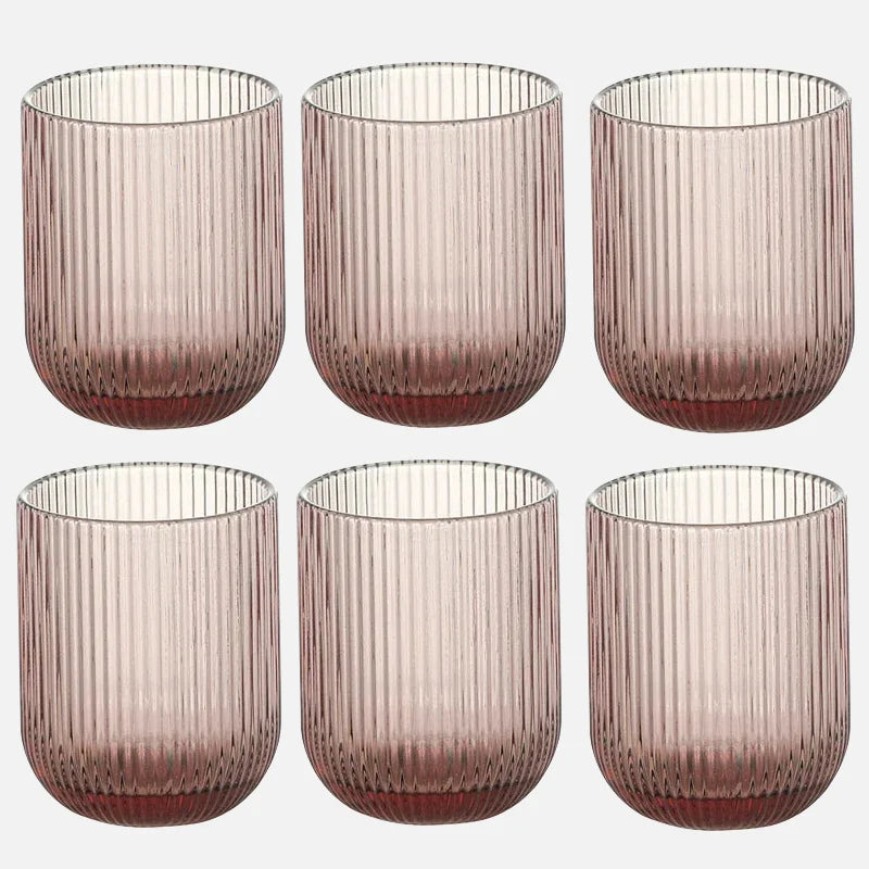 The Verona Ribbed Glasses (Set of 6)
