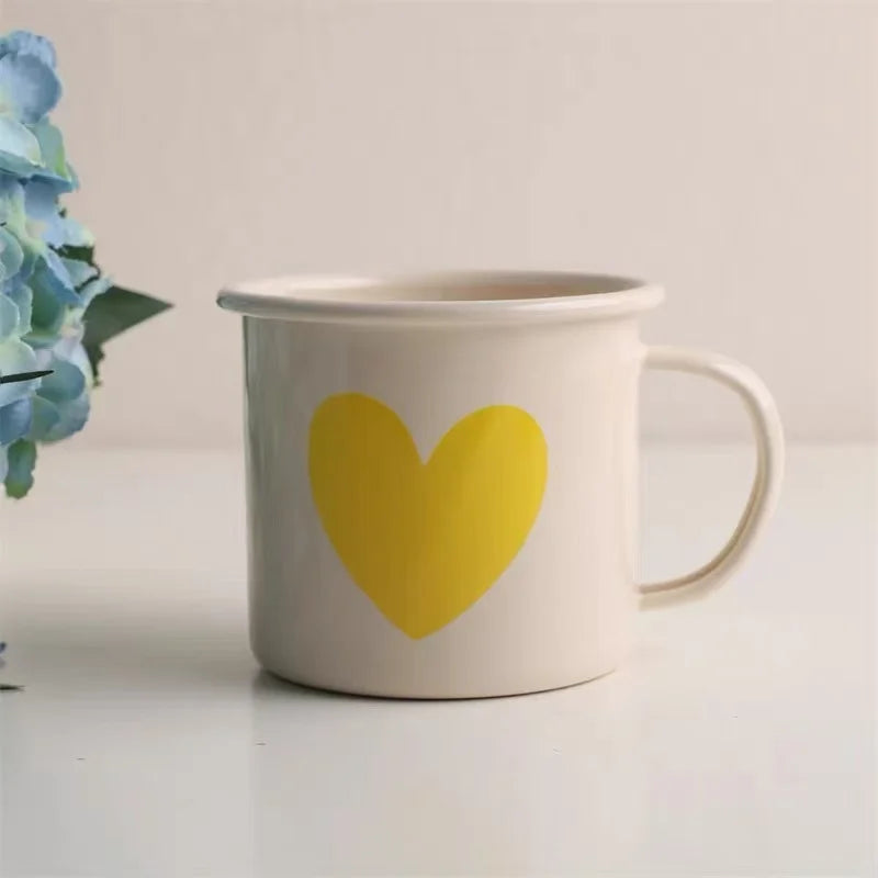 Homebound Enamel Mugs Yellow Heart