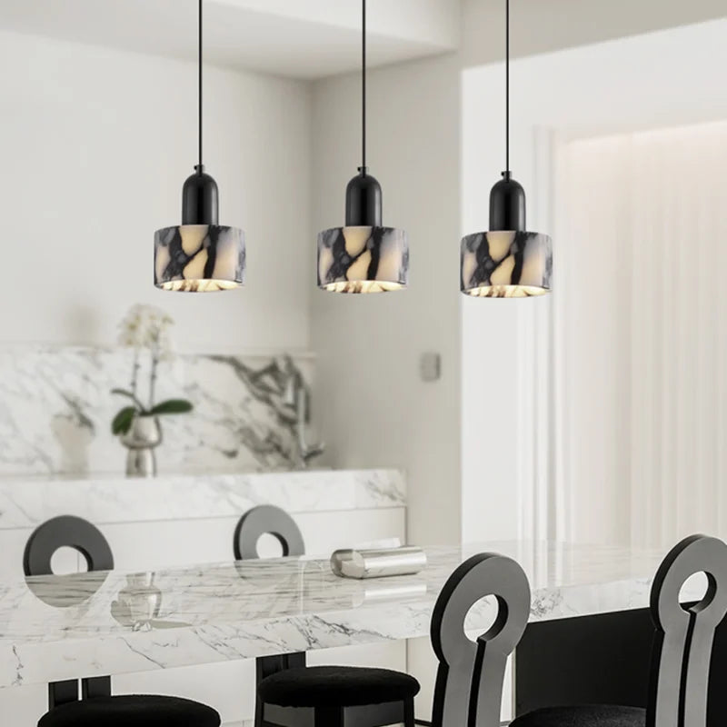 Carrara Marble Eclipse Lamp