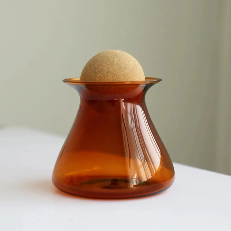 Halo Hue Glass Storage Jar Brown