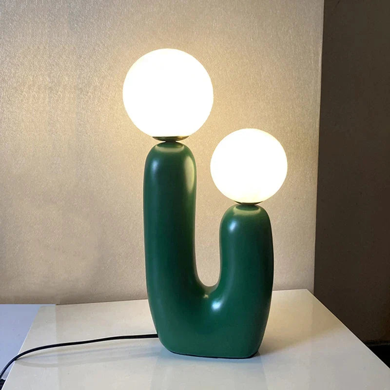 Resin Table Lamp Green US