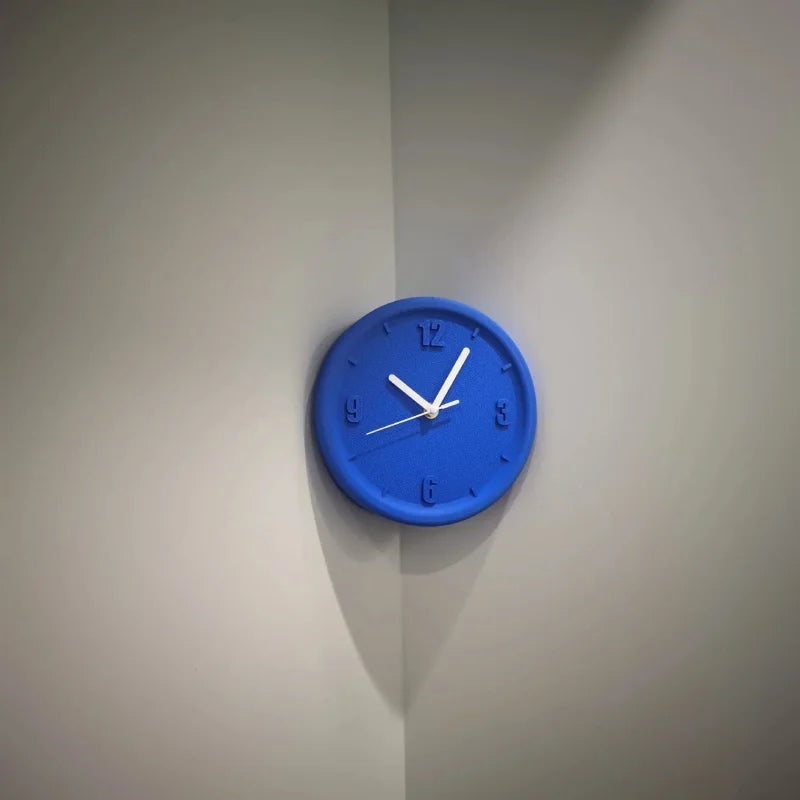 Axis Corner Wall Clock Blue Inner Numbered