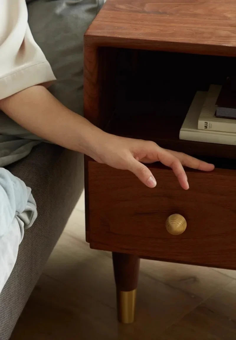 Ribbed Orb Brass Cabinet Knob
