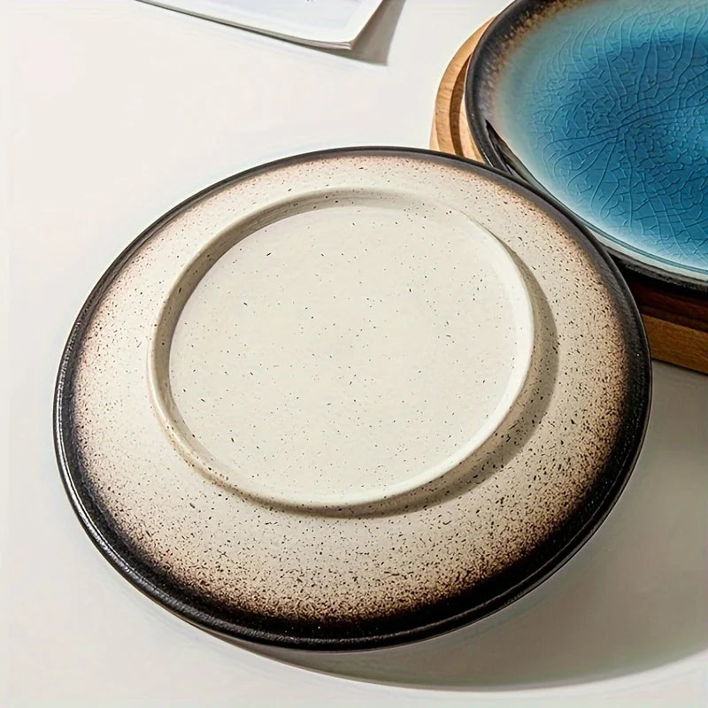 Lava Glaze Ceramic Dinner Plate