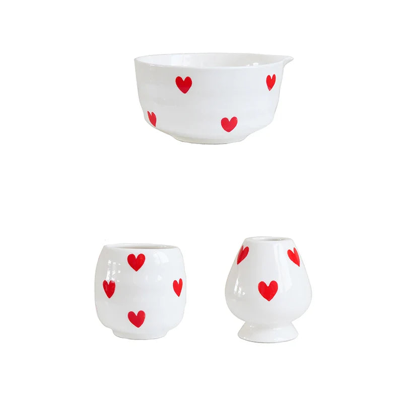 Sweetheart Matcha Ceramic Ritual Set 3 Pc. Set