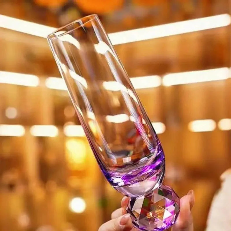 Kaleidoscope Orb Champagne Flutes Purple