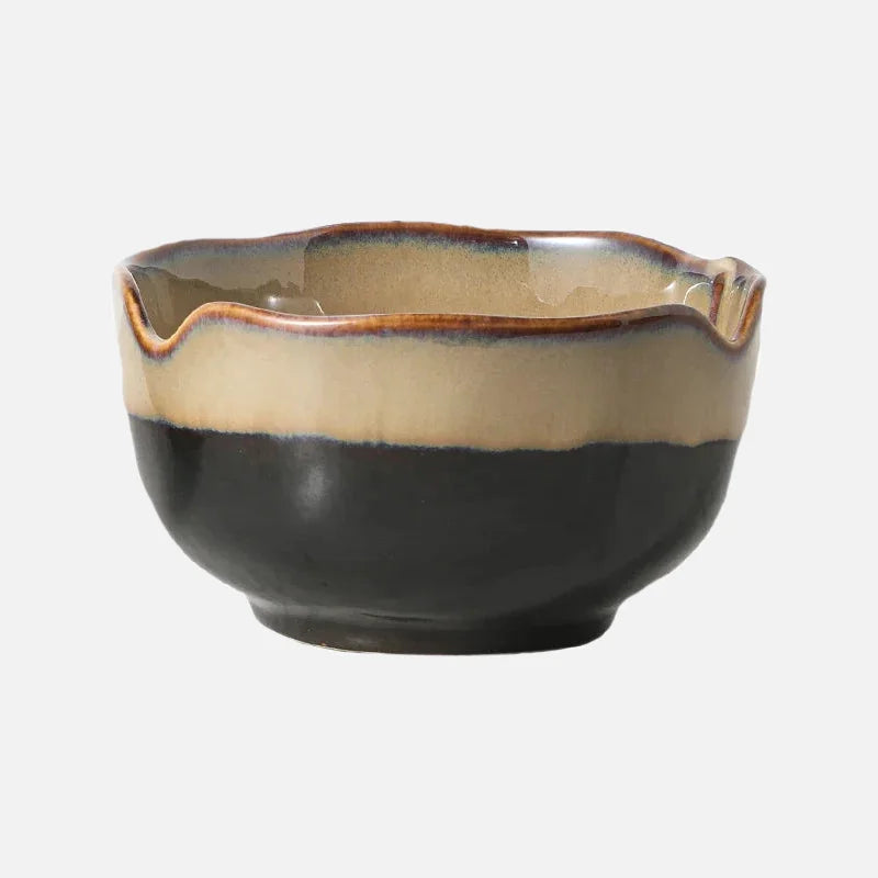 The Azure Earth Serving Bowls Large Brown