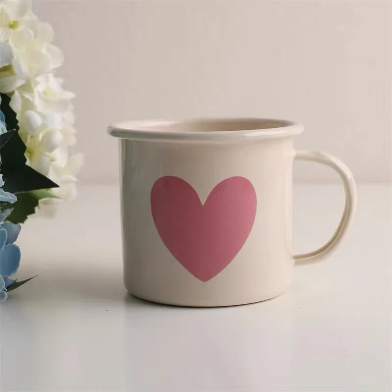 Homebound Enamel Mugs Pink Heart