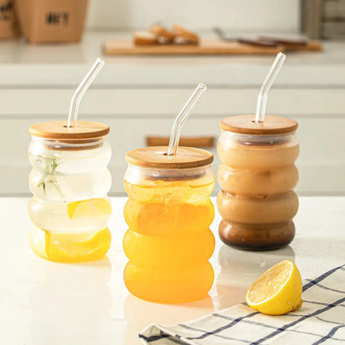 Bubble Beam Glass Cup
