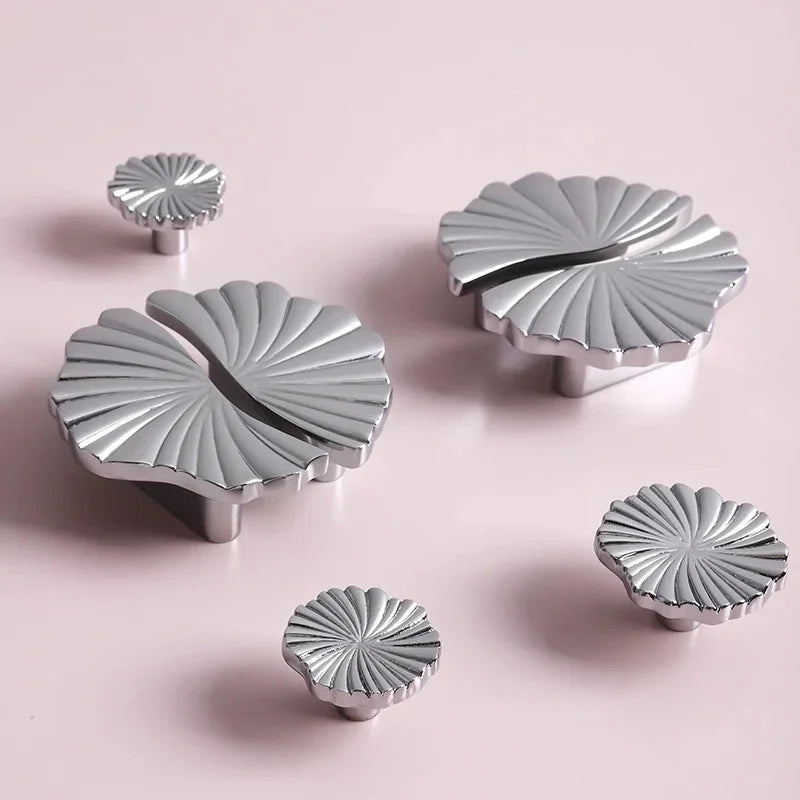 Solenne Fan Cabinet Knobs - Chrome Silver