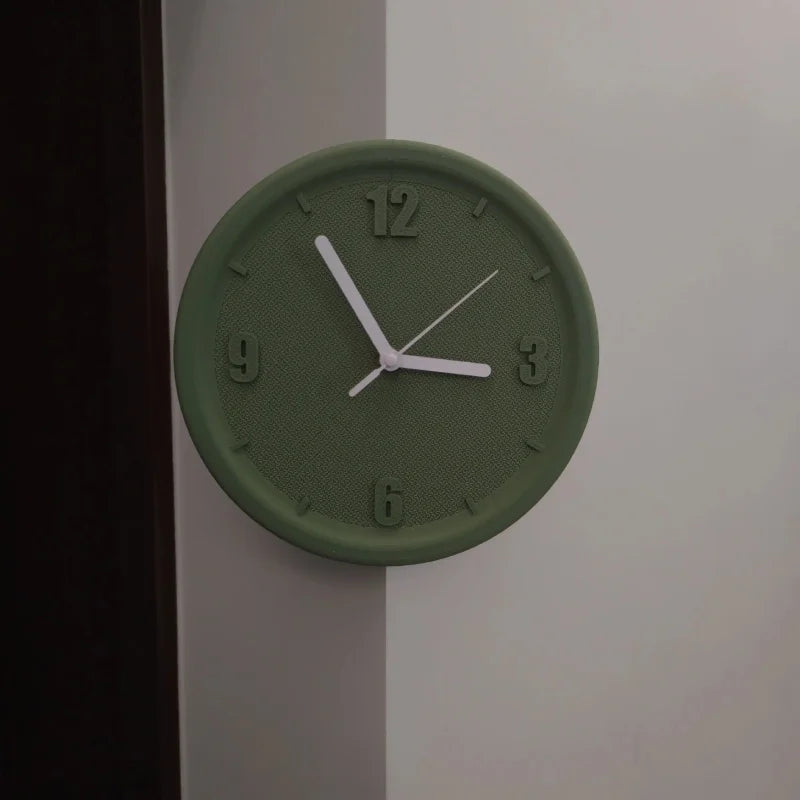 Axis Corner Wall Clock Green Outer Numbered