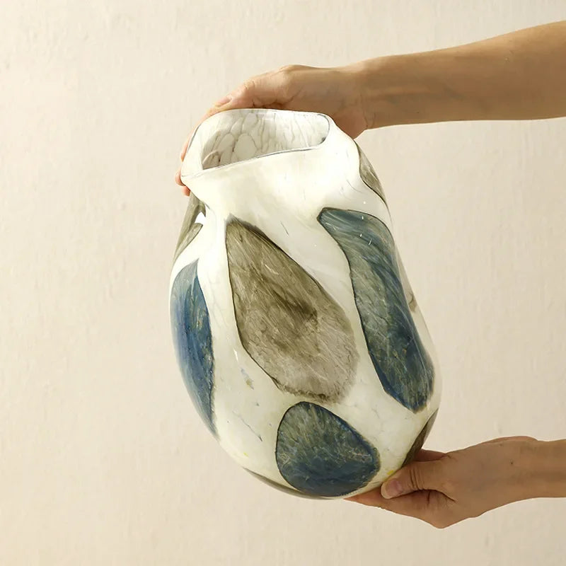 Forest Pebble Glass Flower Vase
