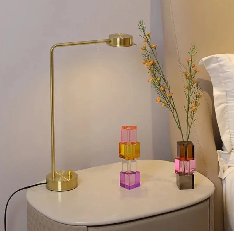 Pixel Block Crystal Glass Vase