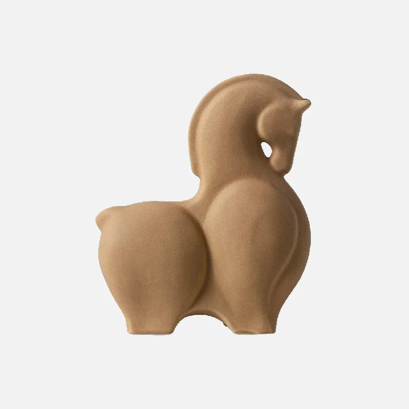 Safari Ceramic Sculpture Brown Down