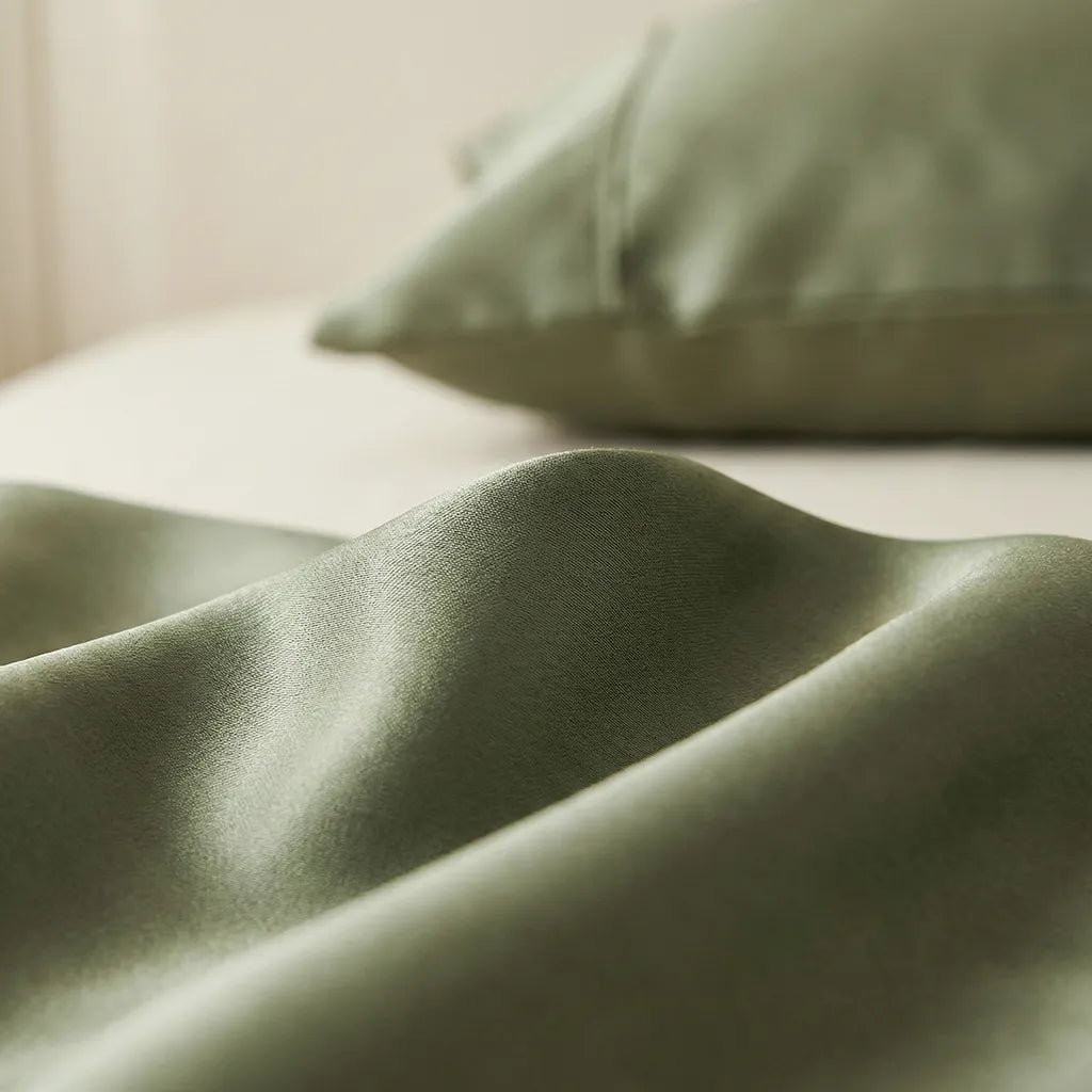 Sage Green 22 Momme Silk Flat Sheet