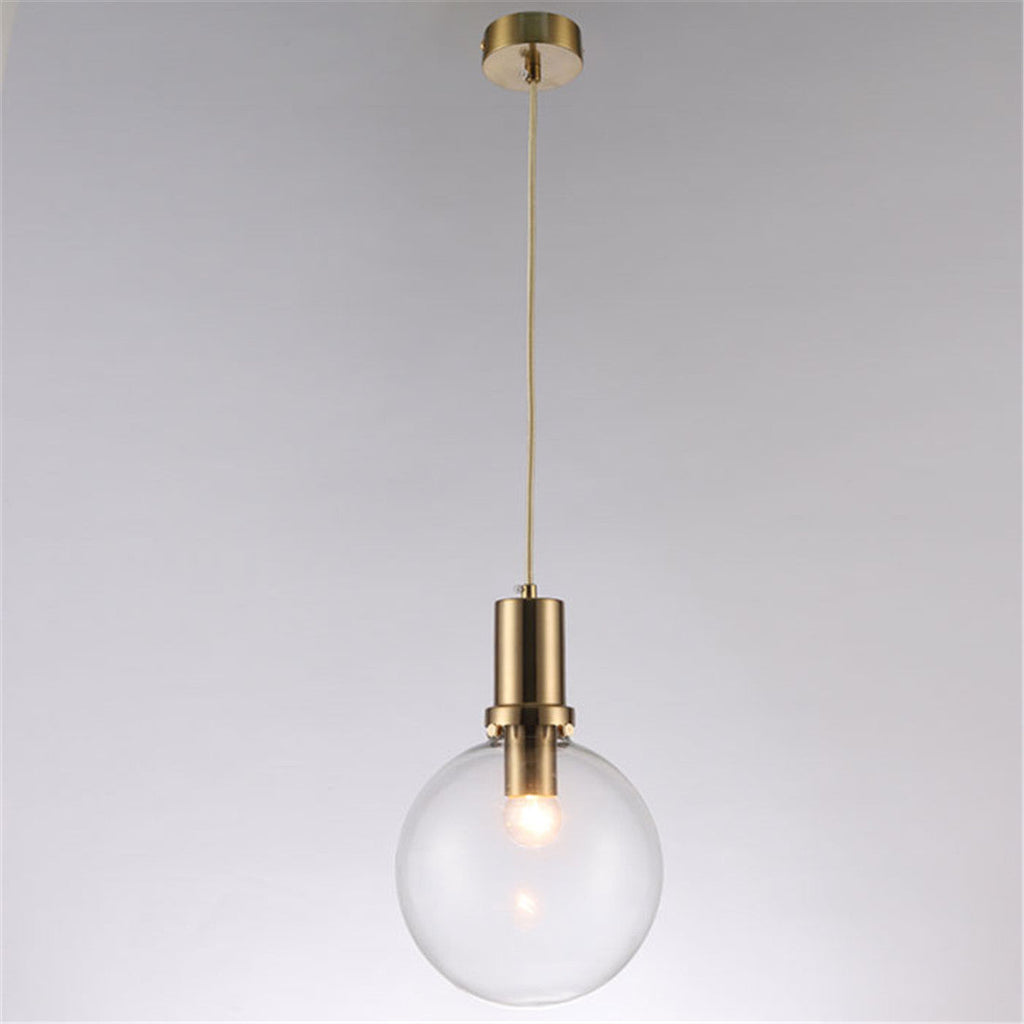 Satchi Clear Globe & Brass LED Bulb Pendant Light