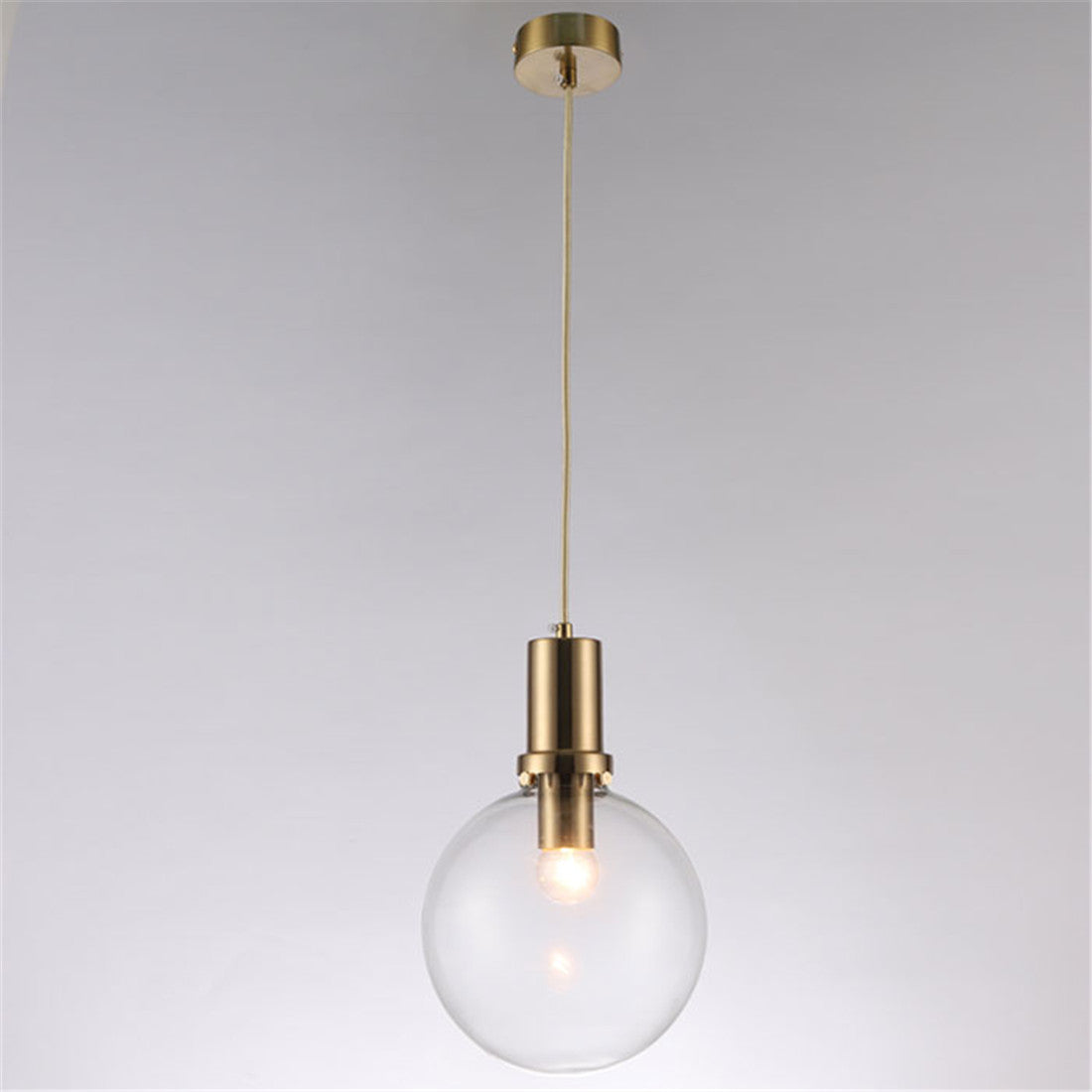 Satchi Clear Globe & Brass LED Bulb Pendant Light