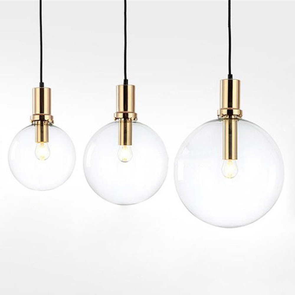 Satchi Clear Globe & Brass LED Bulb Pendant Light