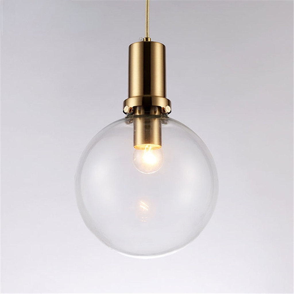 Satchi Clear Globe & Brass LED Bulb Pendant Light