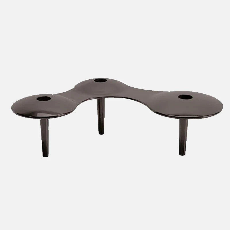 Satellite Cell Candle Holders Tall Gun Metal