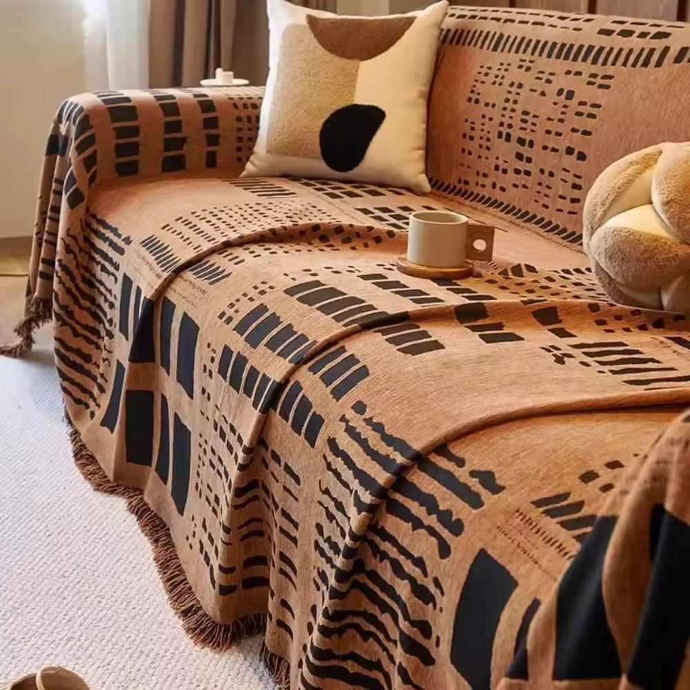 Savanna Geo Chenille Sofa Cover