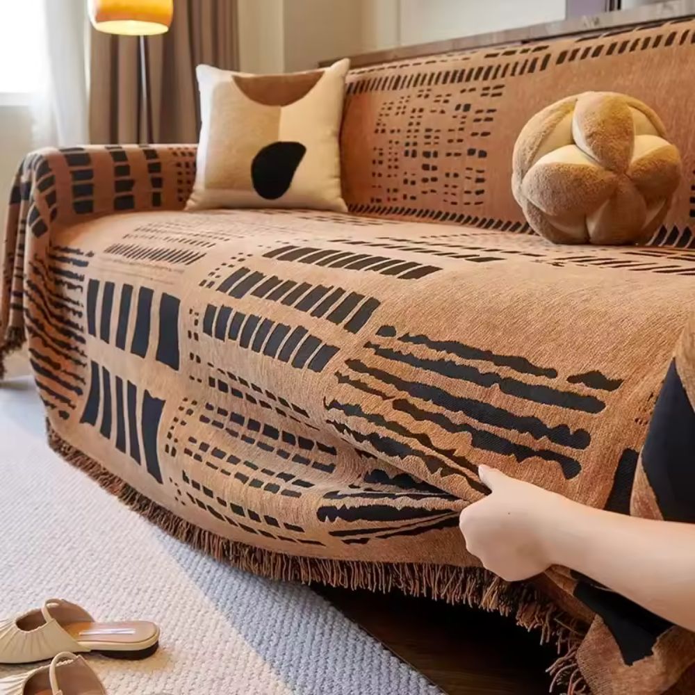 Savanna Geo Chenille Sofa Cover