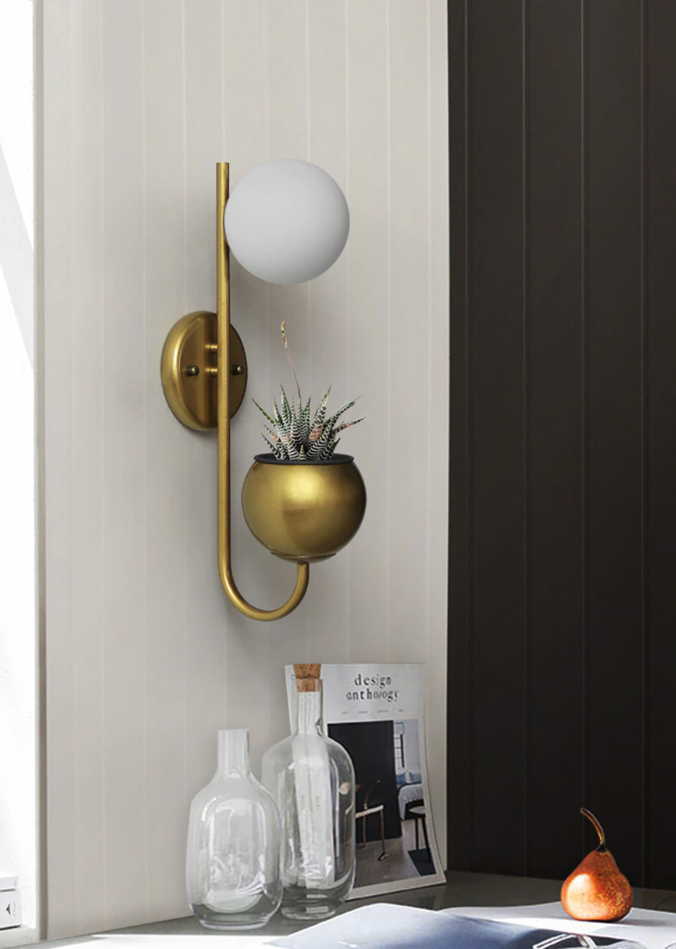 Savoy LED Wall Lamp Planter & Organizer - Final sale