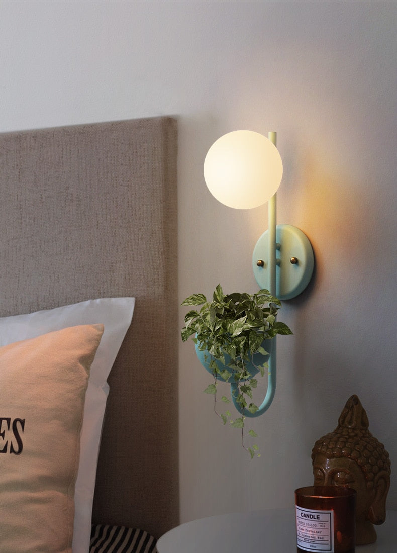 Savoy LED Wall Lamp Planter & Organizer - Final sale