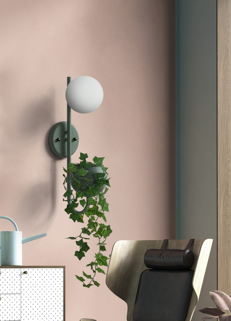 Savoy LED Wall Lamp Planter & Organizer - Final sale