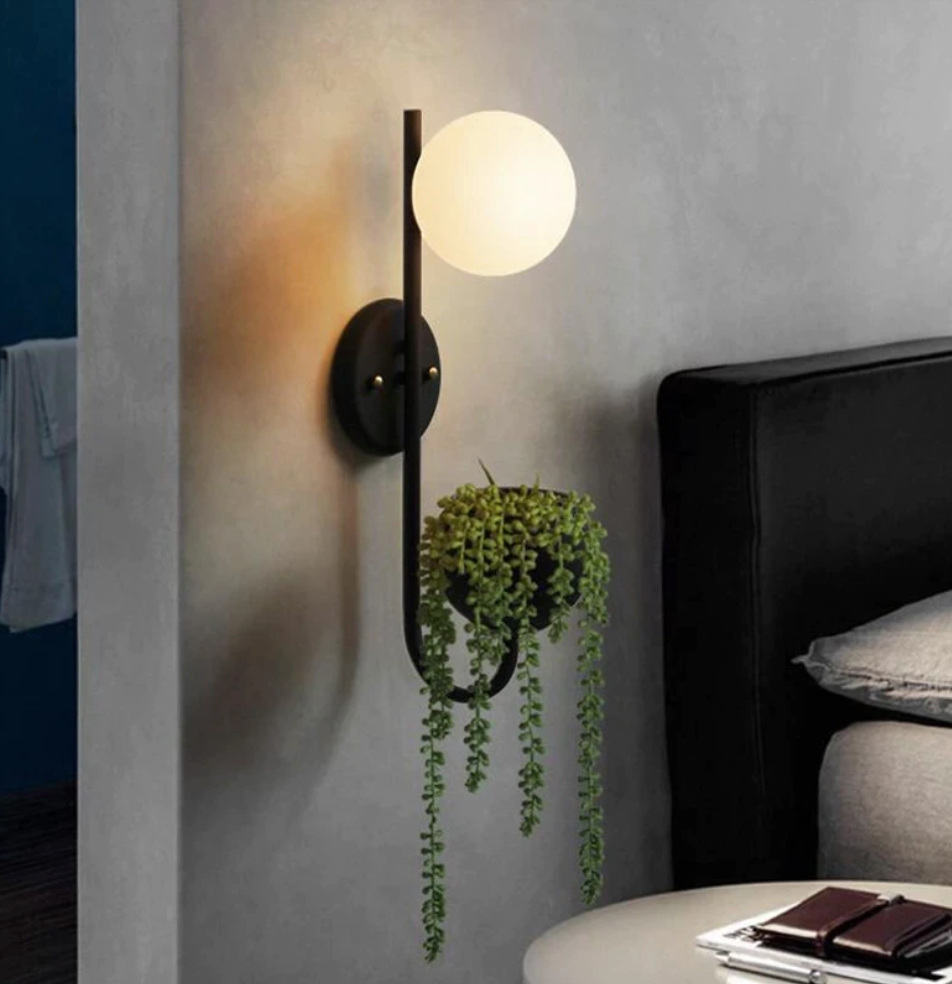 Savoy LED Wall Lamp Planter & Organizer - Final sale