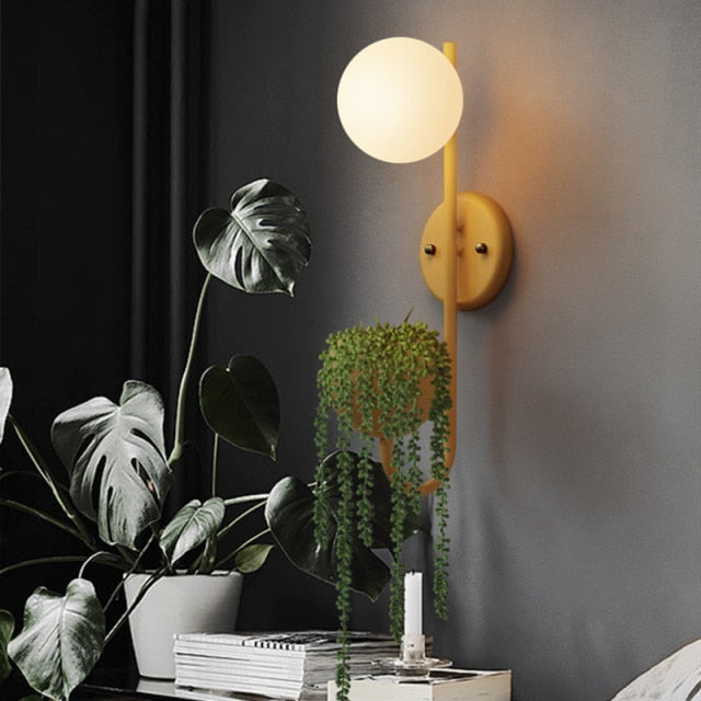 Savoy LED Wall Lamp Planter & Organizer - Final sale