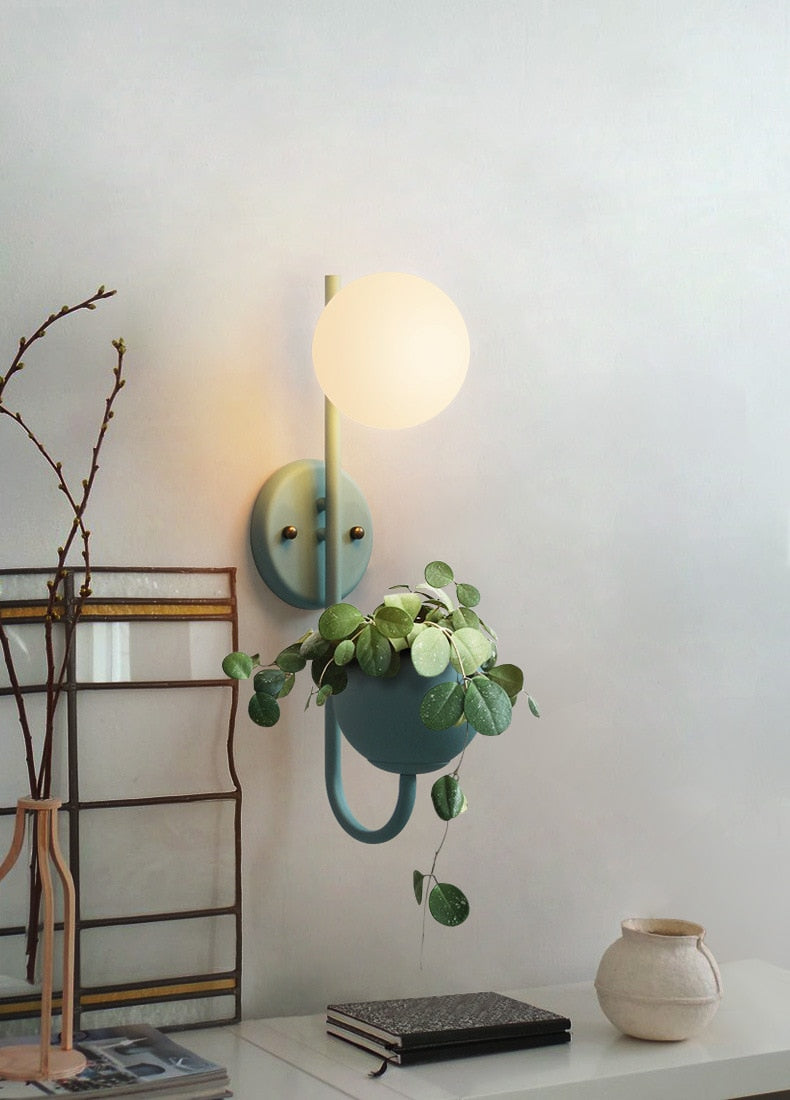 Savoy LED Wall Lamp Planter & Organizer - Final sale