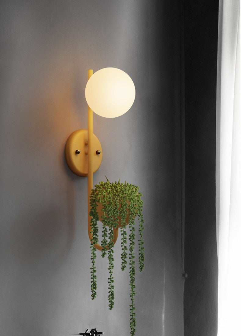 Savoy LED Wall Lamp Planter & Organizer - Final sale
