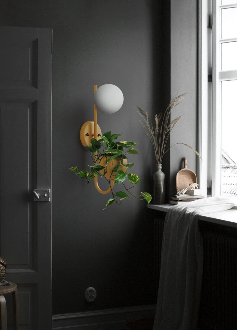 Savoy LED Wall Lamp Planter & Organizer - Final sale