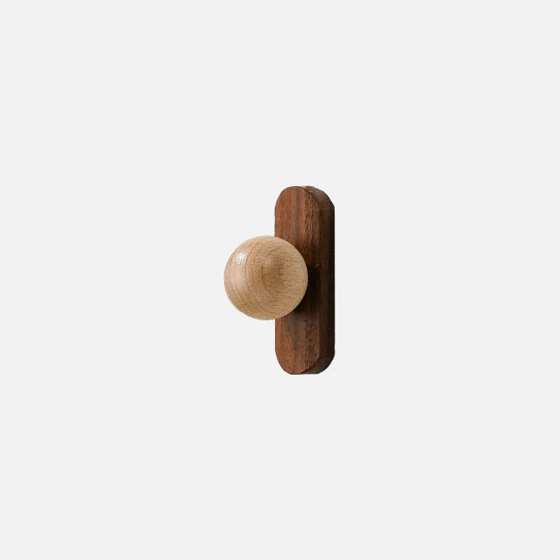 Hemisphere Cabinet Wood Pulls Short Walnut - Beech