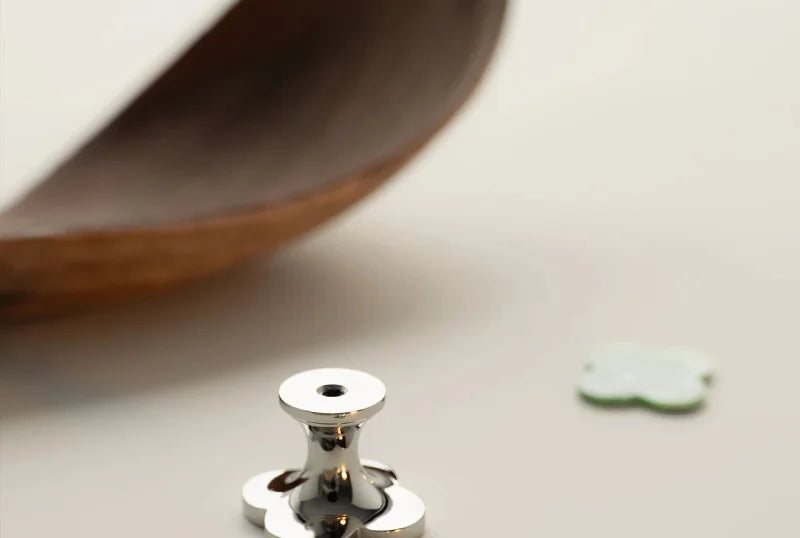 Clover Brass Cabinet Knob