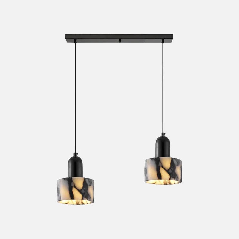 Carrara Marble Eclipse Lamp Two heads