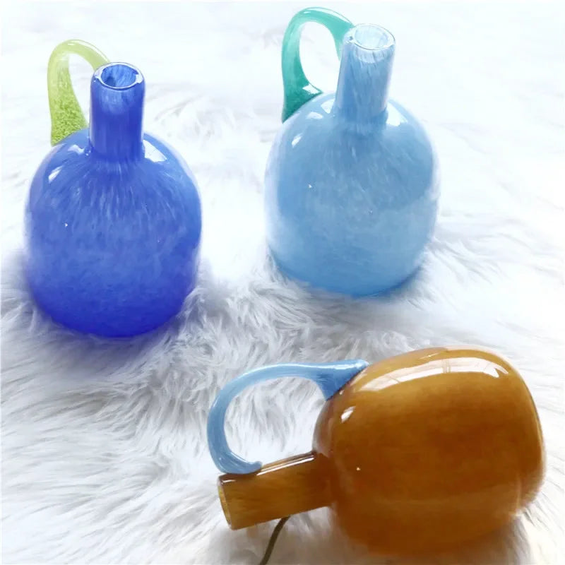 Sunset Pour Colorblock Glass Vase
