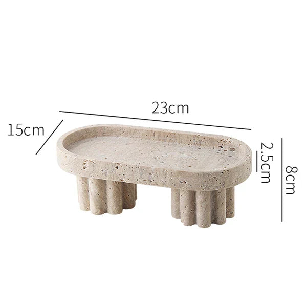 Faux Travertine Decorative Stands