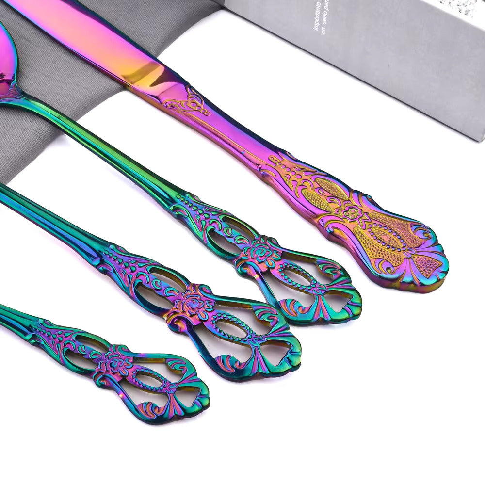 Galia Rainbow Silverware Set – Iridescent Flatware