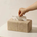 Faux Travertine Tissue Holder