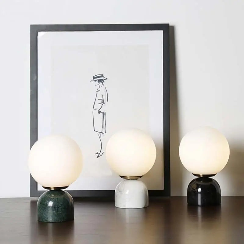 Arctic Stone Orb Lamp
