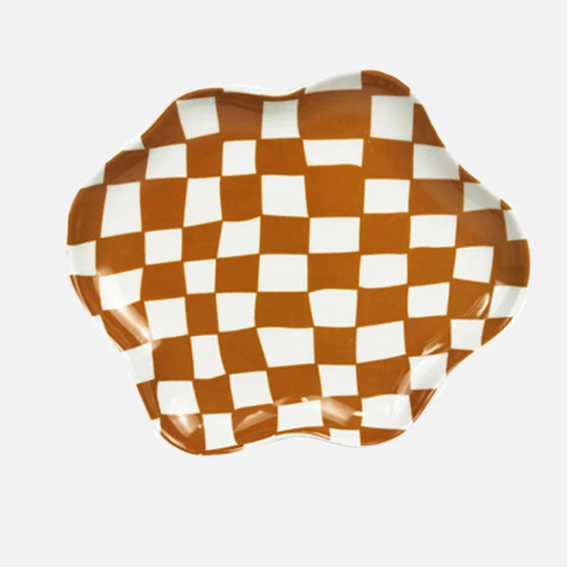 Checkered Bloom Trinket Dish
