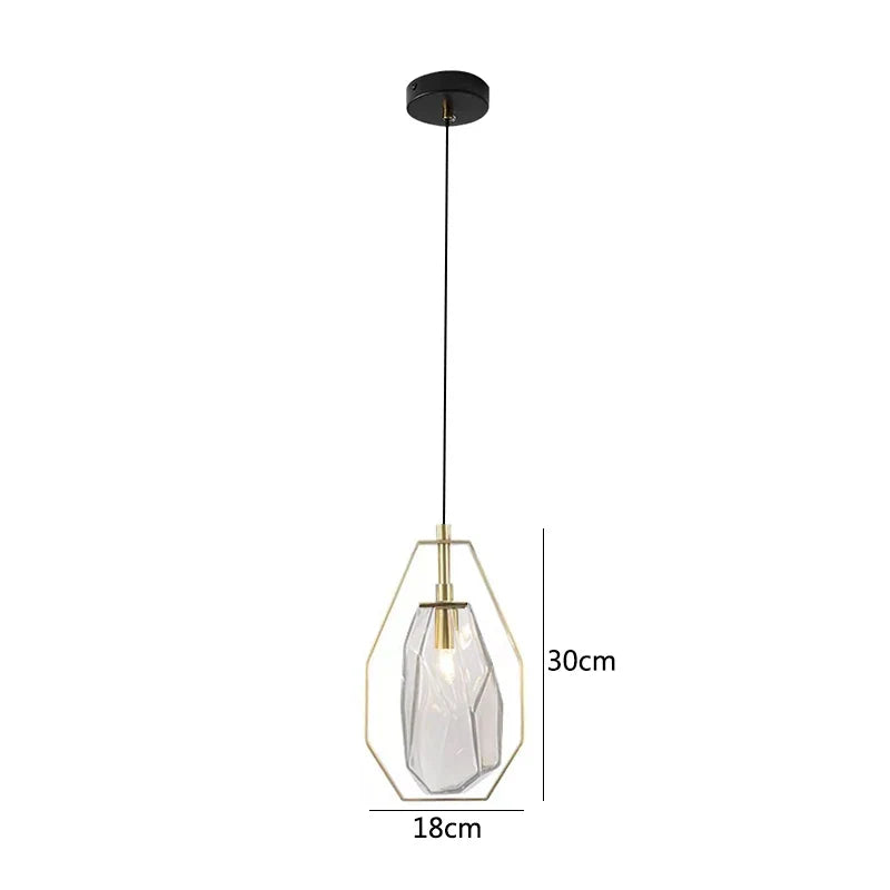 Stone Pendant Light Transparent