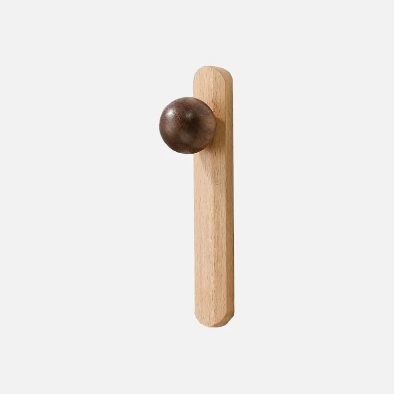 Hemisphere Cabinet Wood Pulls Long Beech - Walnut