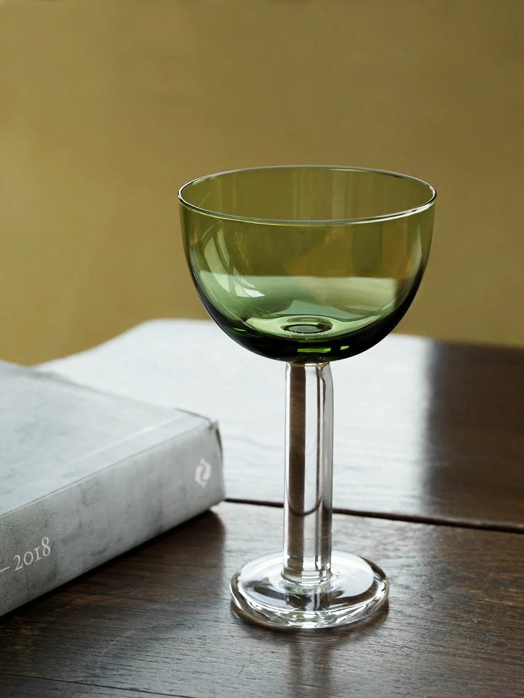 Hami Green Glass Goblet