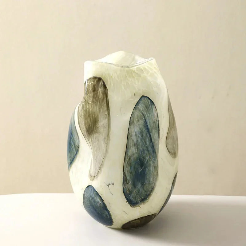Forest Pebble Glass Flower Vase Medium