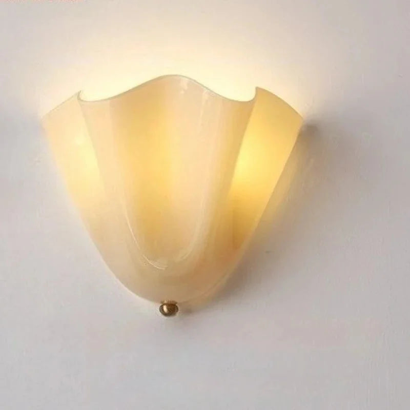 Petaline Glass Wall Sconce Cream