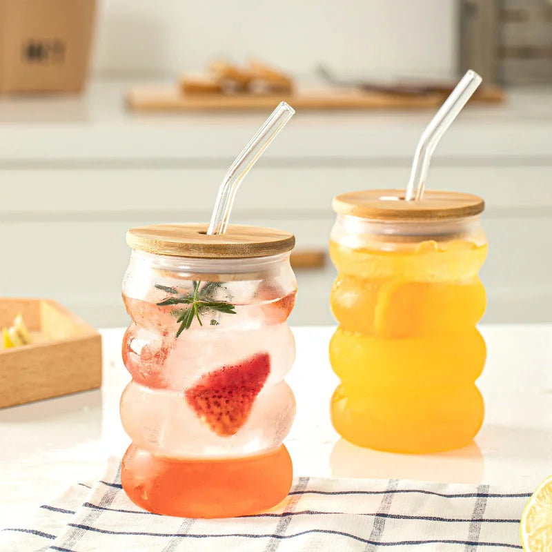Bubble Beam Glass Cup