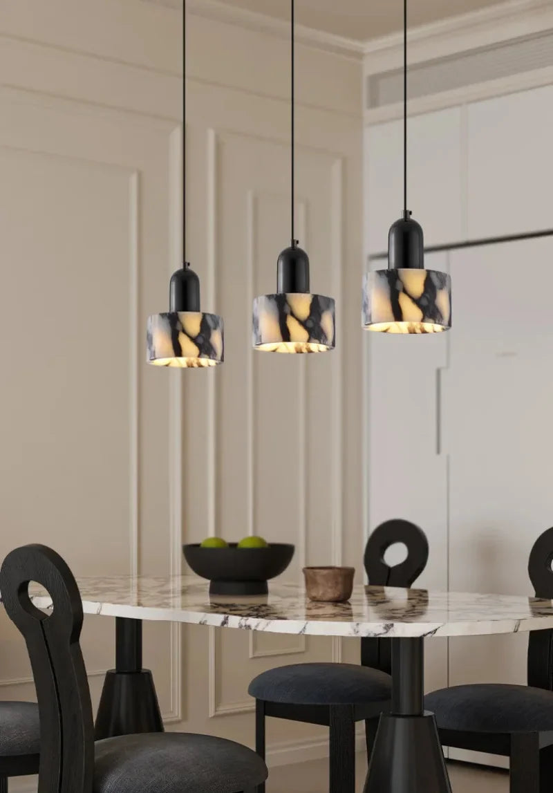 Carrara Marble Eclipse Lamp